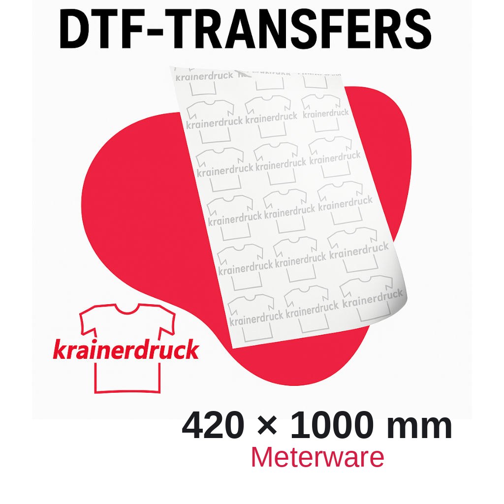 DTF Folie Meterware 420 x 1000 mm von Krainerdruck