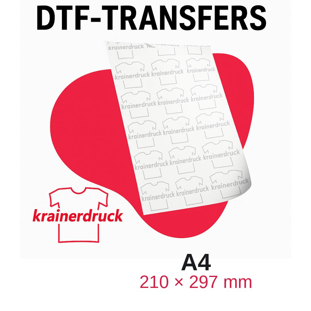 DTF Folie A4 210 x 297 mm von Krainerdruck