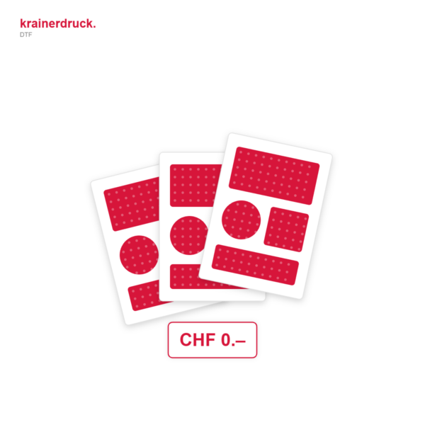 Gratis Musterpaket mit DTF-Testdrucken